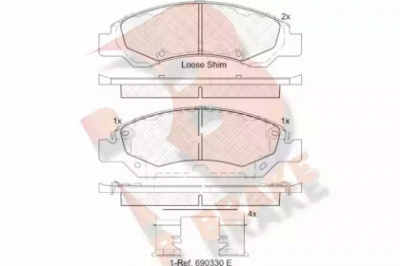 R BRAKE rb2138 -  Комплект тормозных колодок, дисковый тормоз